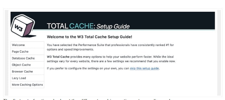 Cara settings w3 total cache plugin